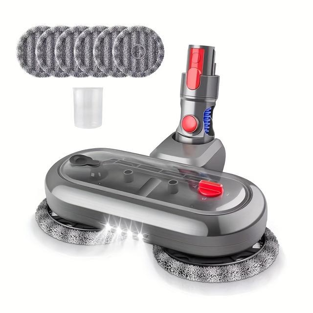 TEMU For V7, V8, V10, V11, V15 – Nass- Trockenreinigung mit Wassertank, Großes Wischtuch, Wiederverwendbare Mopp-Pads 6 Stück, Messbecher 1