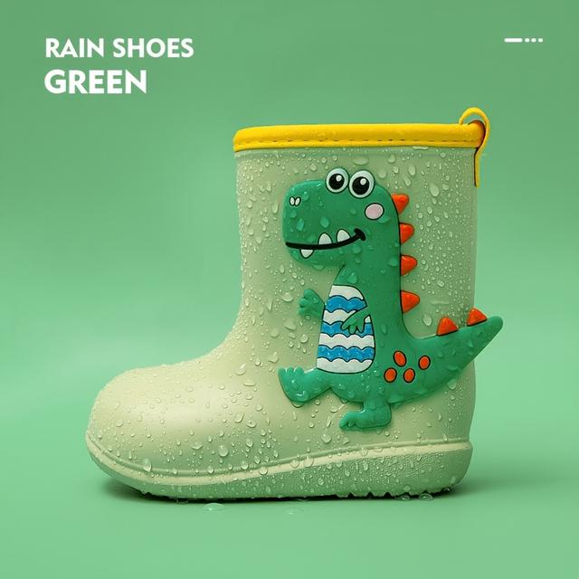 TEMU Botte de Pluie Colorée à Enfiler pour Jeunes - Imperméable & Antidérapante en EVA, avec de Dinosaure, Licorne & Crocodile - Parfaite pour les en & Tenue Décontractée, Toutes