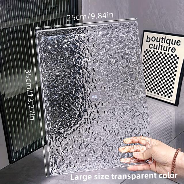 TEMU 1 szt. Taca Prostokątna Salon Pokój Dom Salon Kosmetyczny Akrylowa Taca na Kubki, Taca na Kosmetyki, Taca na Biżuterię Ramadan Taca Łazienkowa