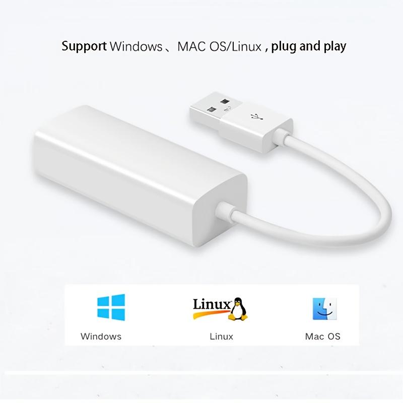 TEMU Usb 2.0 To Ethernet Network Lan Adapter Card, 100mbps Network Card Adapter, Ultra-fast Usb 2.0 To Rj45 Laptop Lan Adapter Compatible With For Windows Systems