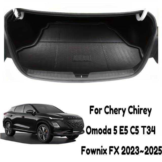 TEMU Cargo Liner Trunk Floor Mat For Chery 5 E5 C5 T34 Fx 2023-2025, Non-slip, , Secure Vehicle Accessories, Upper Position Rear Trunk Mat