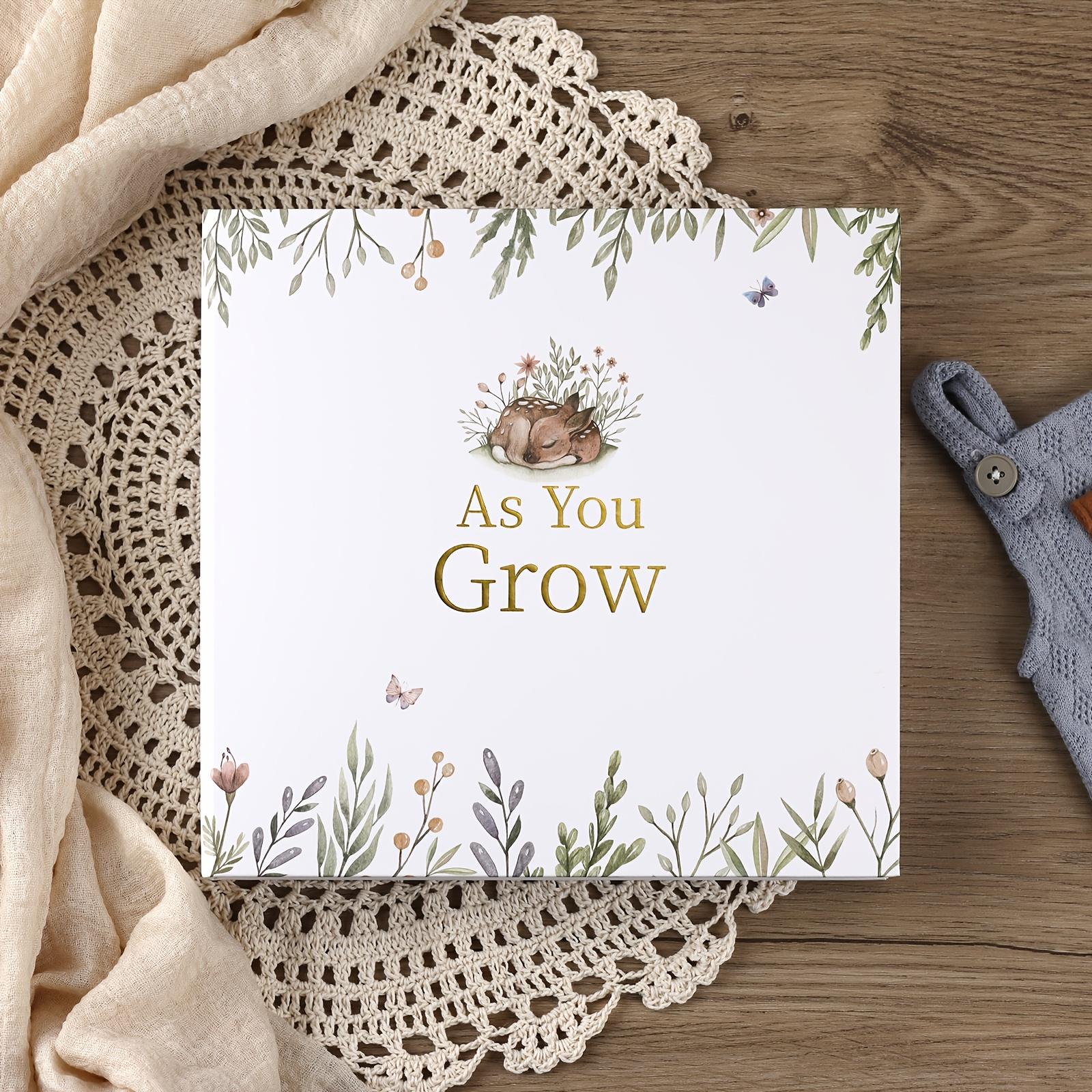 TEMU 1pc Keepsake Memory Book For Boy Or Girl - Year Journal - Gender Neutral Gift - Or Photo Album For New Parents - Book Record Milestone From Birth To Age 5 - Shower Gifts