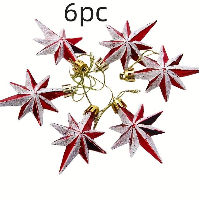 TEMU 6-teiliges Weihnachtsbaum-Dekorationsset – Fensterdekoration für Neujahr & Feiertagsdeko – Hängeaccessoires zur Weihnachtsgestaltung