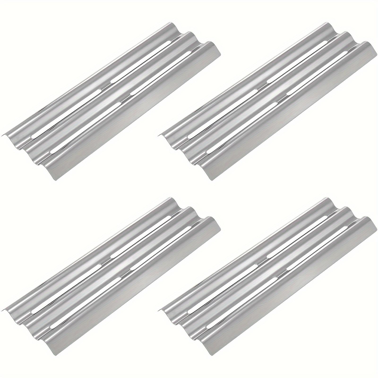 TEMU Vier Edelstahl-Hitzeverteilungsplatten, geeignet für Napoleon 485/605/730 Serie Outdoor-Gasgrills, Napoleon S81001 Grill