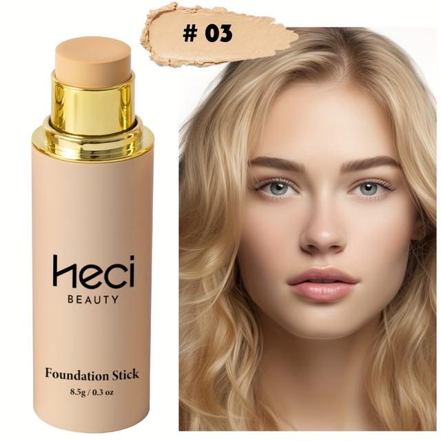 TEMU Foundation Stick Makeup Stick, Solid Cream Beauty Foundation. Used As A Base Before Makeup To Partially Cover Blemishes, Repair And . Easy To Carry And Apply Quickly.