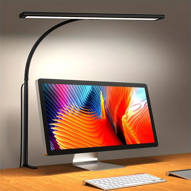 TEMU Lampa Biurkowa USB z Regulacją Jasności 160LED, Lampka do Czytania, Biura, Domu, Książek, Klips do Stołu, Pracowni, Rysowania, Manicure, Szycia, Układania Puzzli
