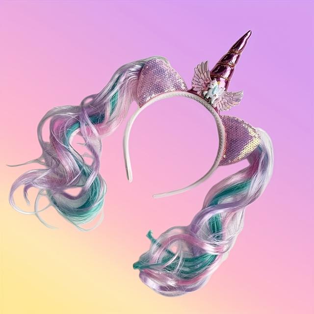 TEMU . Einhorn Geburtstagsparty Dekoration Stirnband, Feiertagsaccessoires