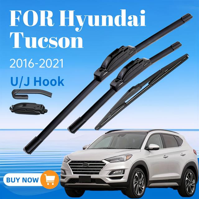 TEMU 26"+16"+14" Windshield Wiper Blades Replacement For Tucson 2016-2021, Front & Rear Wiper Blades Set, Durable Stable Quiet (pack Of 3)