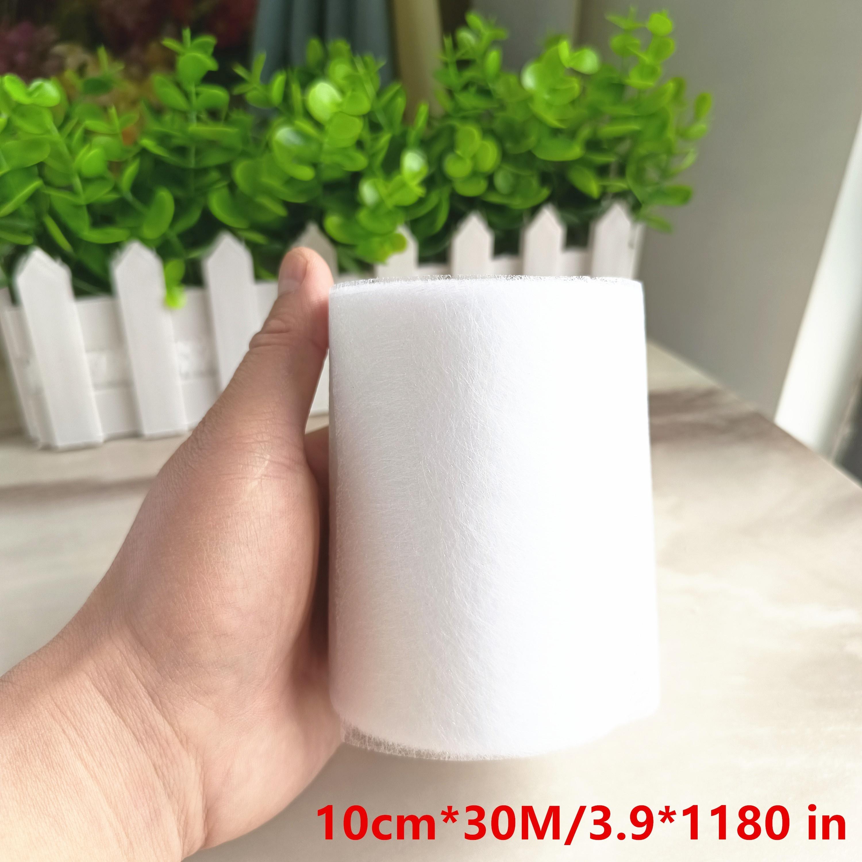 TEMU 1 Roll 10/20/30cm Wide * 30m Long Double-sided Tape For Clothing, Iron-on Mesh Adhesive Lining