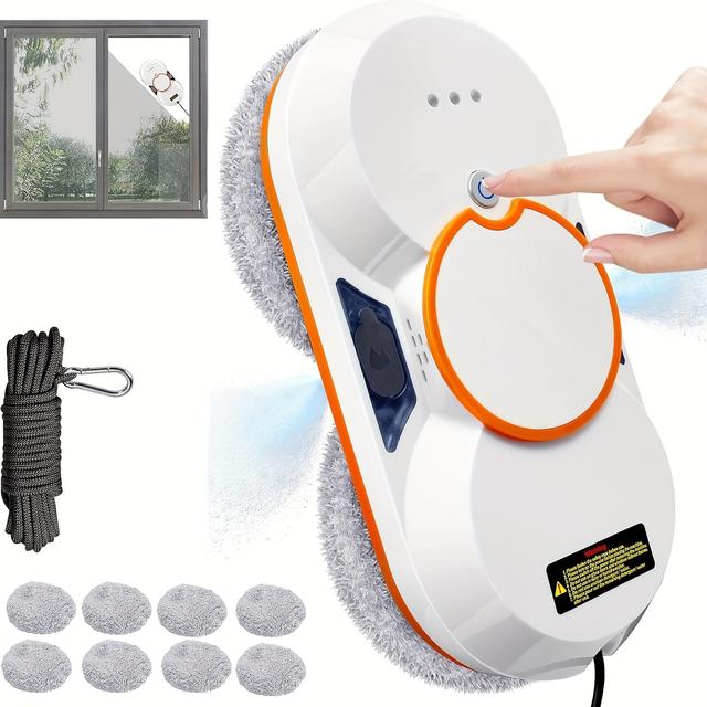 TEMU Elektrischer Fensterreiniger-Roboter, Starkes Saugvermögen Automatischer Fensterputzer, Für Innen- und Außenfenster geeignet, Batterie inklusive