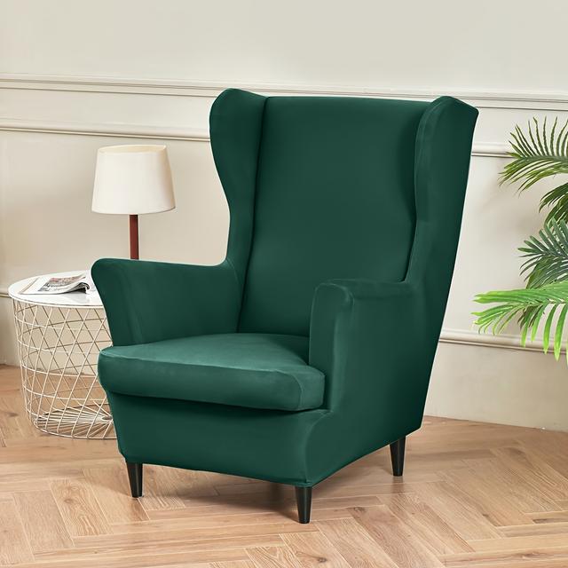 TEMU Set Of Solid Color Elastic Thick Wing-shaped Tiger Stool Sofa Cover, And Cat Claw Resistant For Home, Bedroom, Living Room, And Dining Room