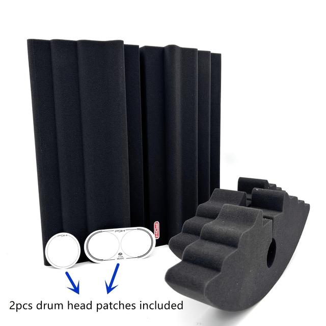 TEMU The Drum Uses Drum Pillows To Enhance Its Overall Tone And Eliminate , And The Set Includes 2 Reinforcement Patches For The Drum