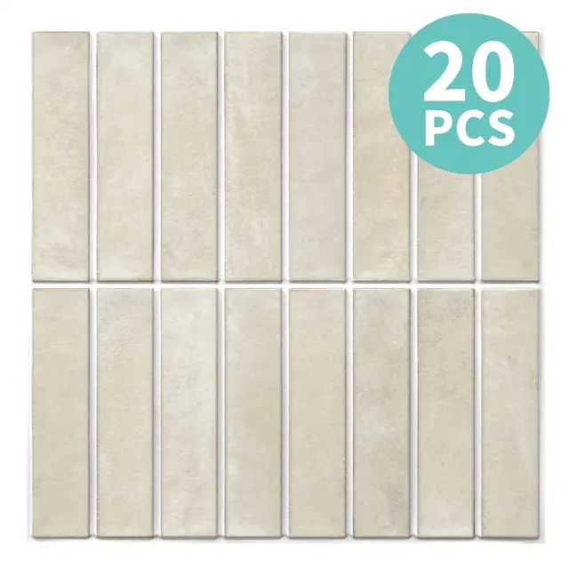 TEMU 10/20pcs Of Matte Adhesive Wall Panels, 3d Pvc Wall Coverings, Waterproof For Kitchen And Bathroom, Modern Decorative Tiles For Living Rooms, Bedrooms, And Indoor Walls
