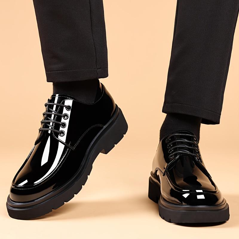 TEMU Scarpe Eleganti Nere - Suola in Gomma Multifunzionale, Ideali per Abbigliamento Casual, Allacciate, Traspiranti