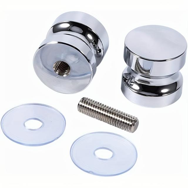 TEMU Back-to-back Glass Door Knob Puller Push Bathroom Shower Handle Door Knob Door Pulls Gate Handle