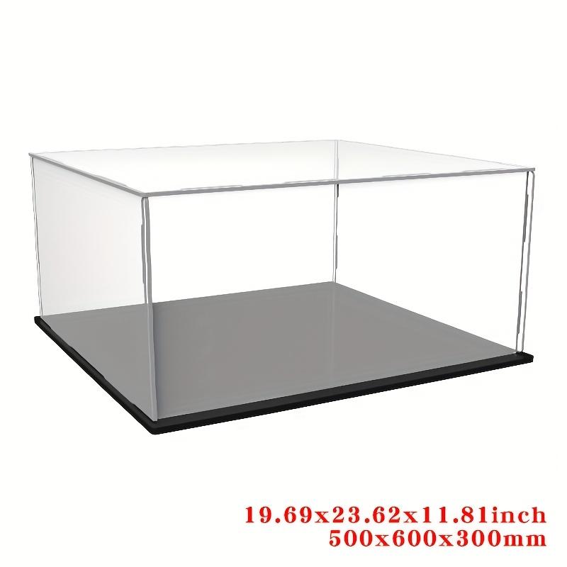 TEMU Clear Acrylic Display Case Box Assemble Alternative Glass Case Plastic Dustproof Protection With Matte For Collectibles Memorabilia Home Storage Organizing Toys(20x24x12inch; 50x60x30cm)