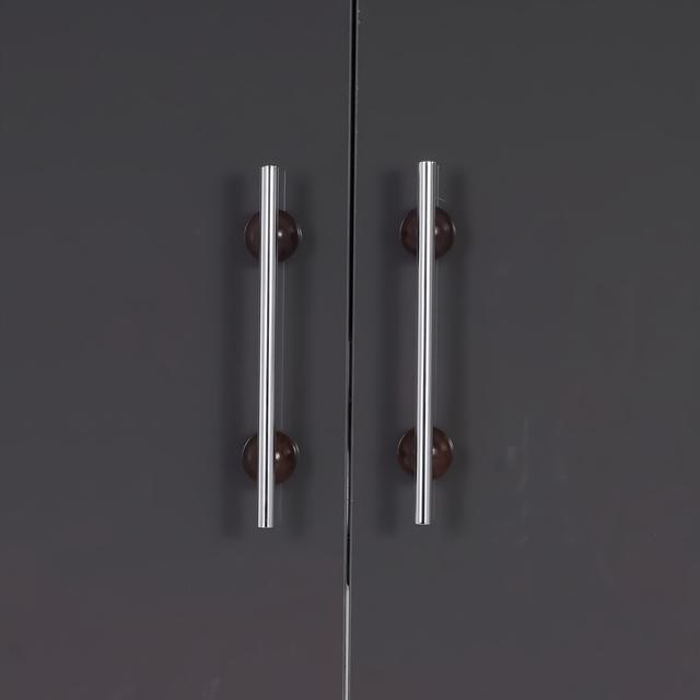 TEMU Original American-style Golden Silvery Cabinet Single-hole Pull Handle For Bedroom Wardrobe And Dresser, Vintage Chinese-style Double-hole Knob