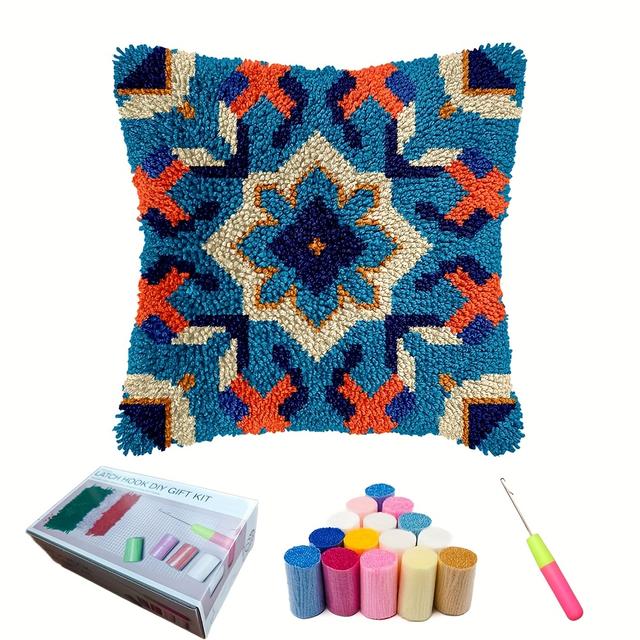 TEMU 2d Flat Handmade Kit | Star Pattern Latch Hook Pillowcases, Gifts, Home Decorations For All