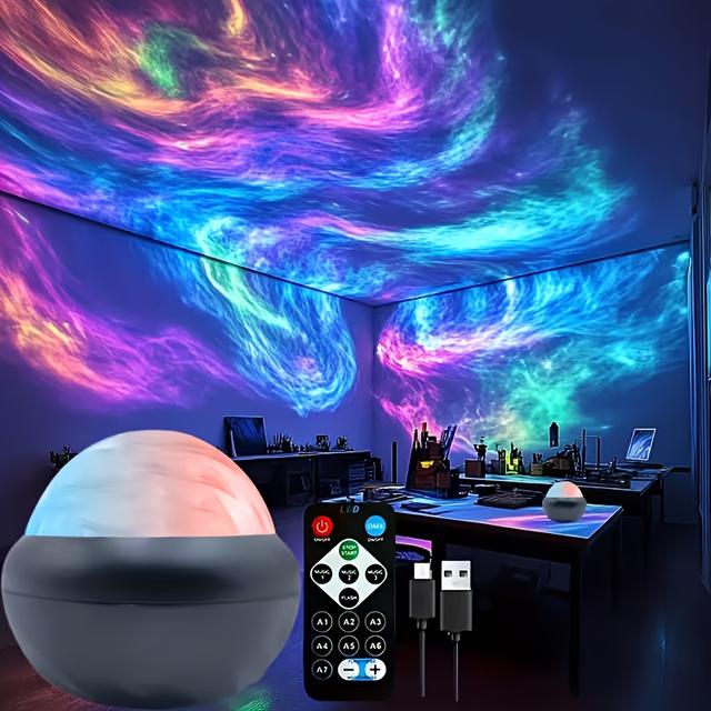 TEMU 1pc Yethke Projector Lamp - Starry Sky With, Tabletop Bedside Suitable For Bedrooms, For Party, Modern Desk Lamp With (no Laser)