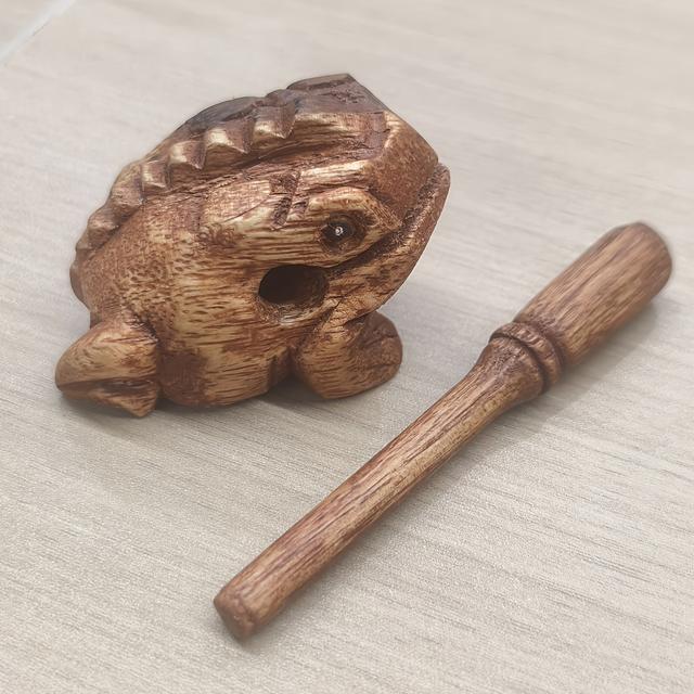 TEMU Wooden Frog Suitable For Drum & Percussion - Musical Scratching, Wood Sound-making Toad, Traditional African Instrument, & Festivals