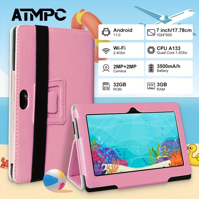 TEMU Atmpc 7 Inch Tablet, 11, 3gb +32gb Rom Tablet Pc, Core Processor, Hd Ips Display, Dual Camera, Wifi, Bt4.2, 128gb Expand, Tablet, Pad, Tablet, Pad