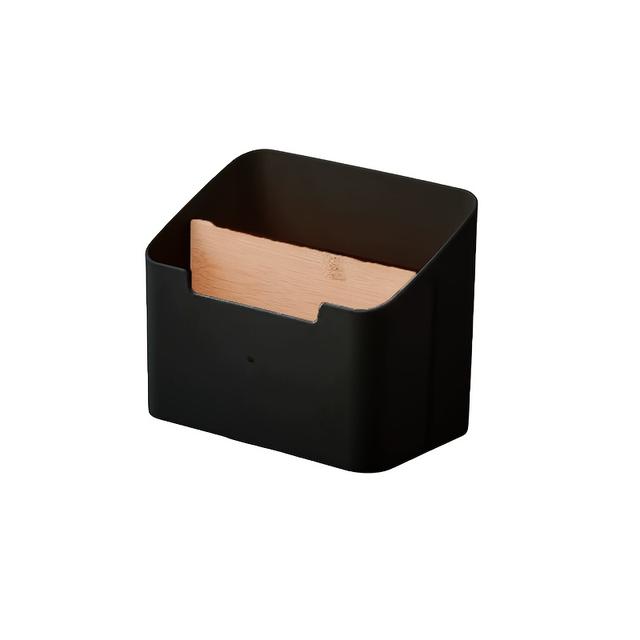 TEMU Modern White Plastic Storage Box With Viewing Window - Organizer For Tv Remotes, Ac Controls, And Home Office Supplies, Bedroom, Living Room, Or Office