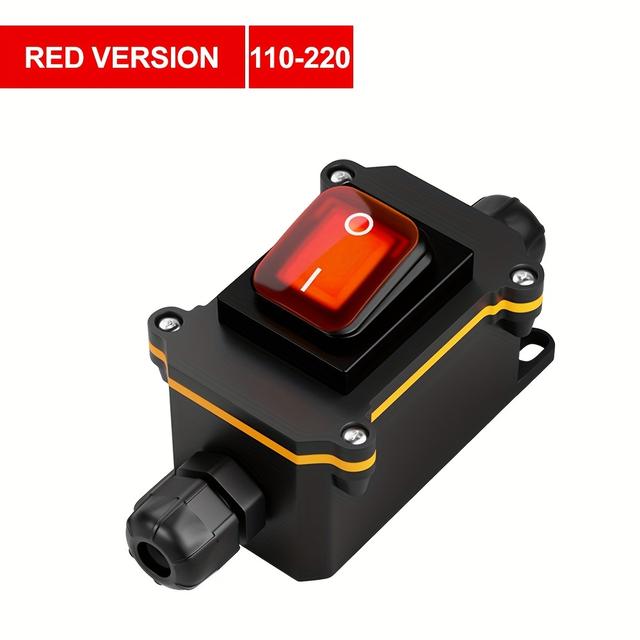 TEMU Filn 1pc Multifunctional Junction Box,with Plastic Switch,no Batteries Required, Suitable For All Kinds Of Boat And Vehicle Electrical System,electrical Box,indicator Switch,durable Plastic Box