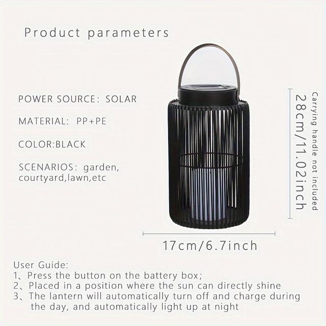 TEMU Solarbetriebene Halloween-Gartenleuchte, Projektionslaterne für Außenbereich mit LED-Beleuchtung zur Dekoration von Garten und Rasen