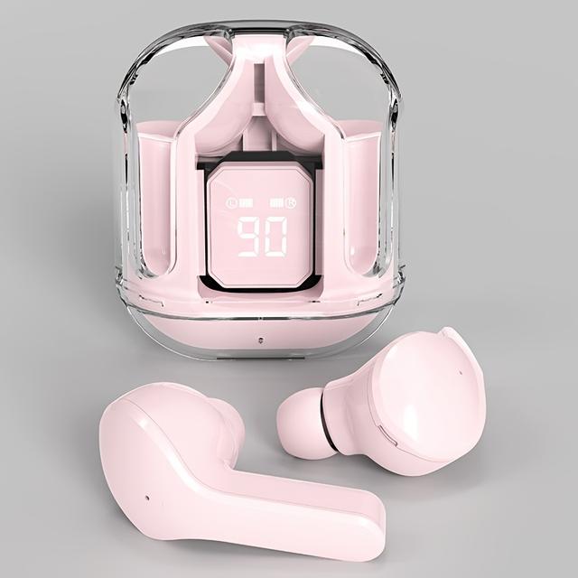 TEMU Kryształowo czyste słuchawki TWS - Prawdziwie bezprzewodowe stereo, sterowanie dotykowe, niskie opóźnienie i wysoka wydajność, ergonomiczna konstrukcja, kompatybilne z Androidem i iOS