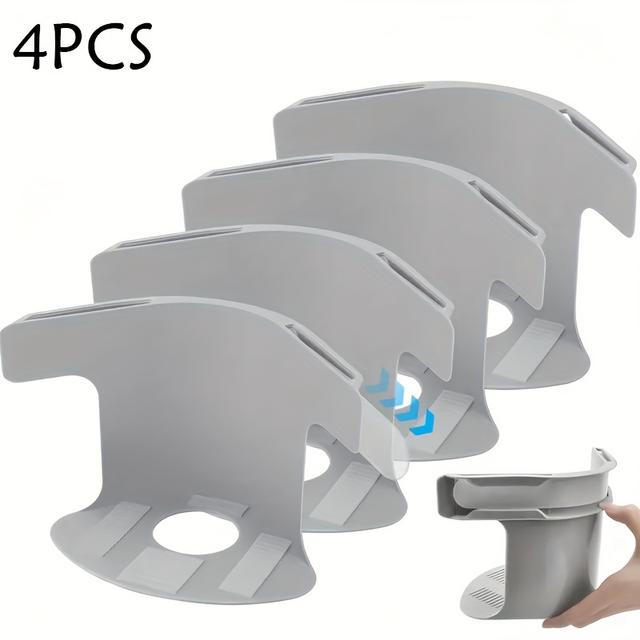 TEMU Gray Mattress Fastener - 4pcs Heavy-duty Pp Plastic Non-slip Sheet Clips, Suitable For All Bedding