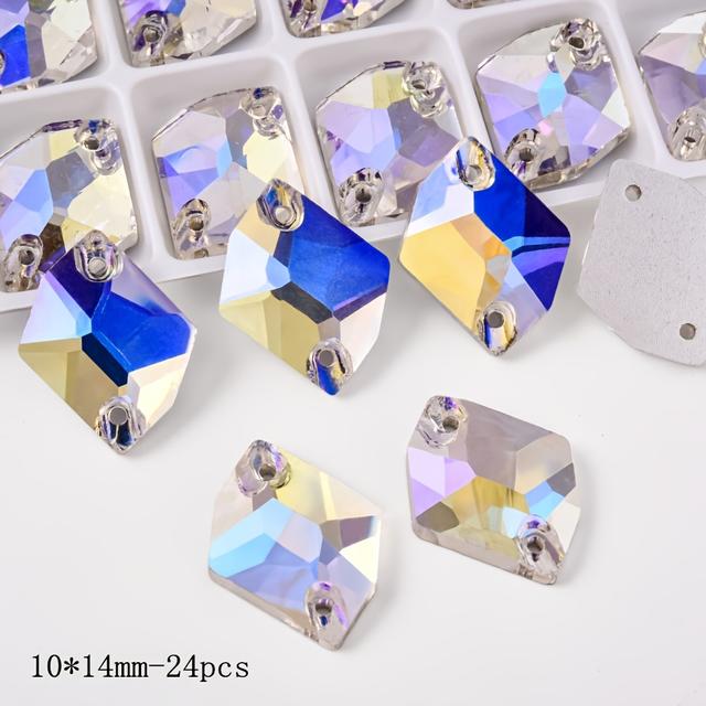 TEMU 48/36/28/24 pezzi di strass di gamma a tema cielo stellato in vetro , cuciti a , per abbigliamento, scarpe, borse, , decorazioni