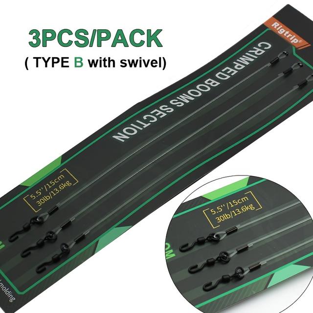 TEMU 3 Stück/Packung Karpfenangeln Schnur Hakenlink Gekräuselte Abschnitt für Combi Rig Haar Rigs Karpfenmethode Feeder Angelgerät