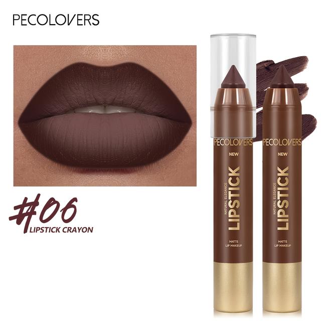TEMU Matte Lip Liner Pencil Lip Contour Lipstick Pen Nude Brown Lipstick Pencil Natural Lasting Waterproof Lipliner Makeup