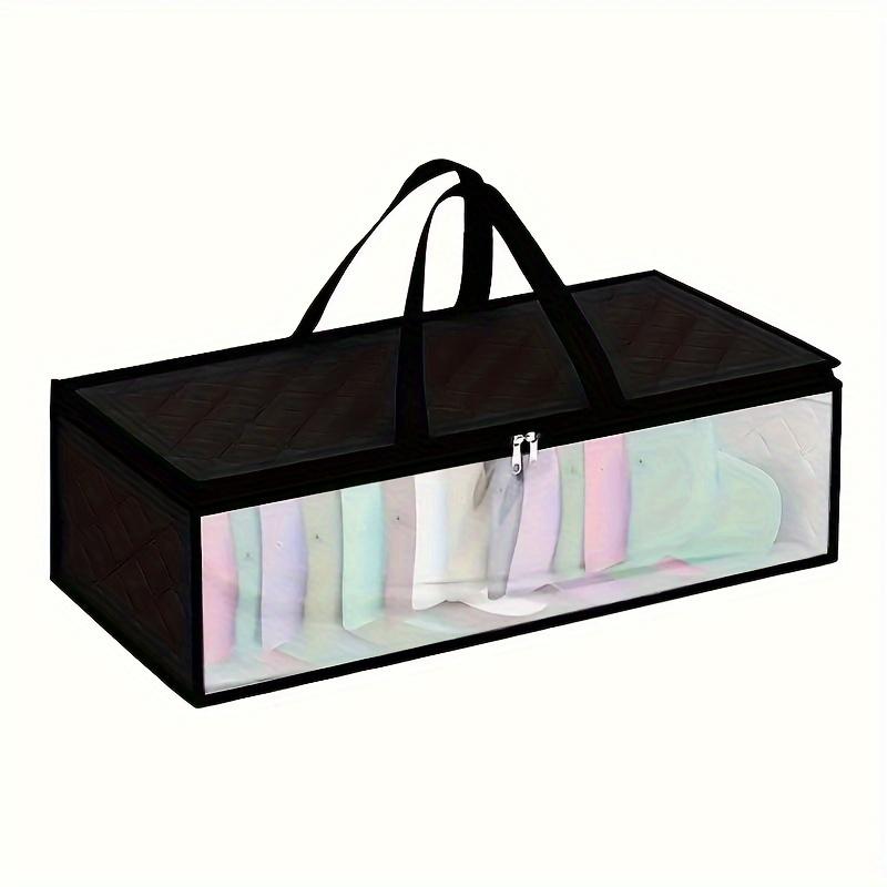 TEMU Large-capacity Baseball Cap Storage Bag With Sturdy Handles – Space-saving, Transparent Design, Ideal For Bedroom, Closet, And Wardrobe Organization