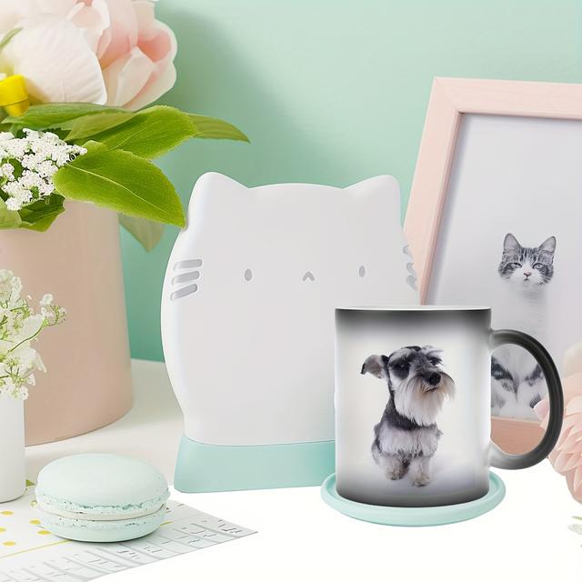 TEMU 1 Customizable Ceramic Mug That Color - A Personalized Where You Can Add Your Own Text Or Image, Which Alters Its Color When Filled With Hot Liquids