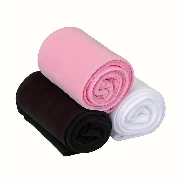 TEMU 3-pack flickors längden balettstrumpor - enfärgade balettpointe lämpliga för året träning, uppträdanden & professionell träning - endast handtvätt, flexibla för tonårsballerinor