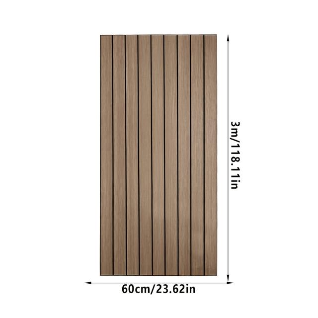 TEMU Adesivos de Parede para 40cm*300cm/60cm*300cm - Decoração de para de Madeira em Grade e Cóncava, Papel de Parede Autoadesivo