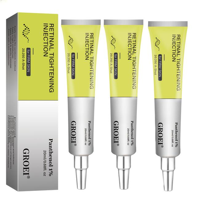 TEMU 3 Stück Retinol Straffende Augencreme | Lifting gegen Falten, Steigert die Hautelastizität, Glattes Gefühl und belebt die Haut | Premium Retinol- mit natürlichen Extrakten