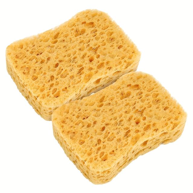 TEMU Half A Pack Of Seaweed Sponges For Bathing, Suitable For Genders, Featuring Scrub Bubbles And An Exfoliating Honeycomb Design