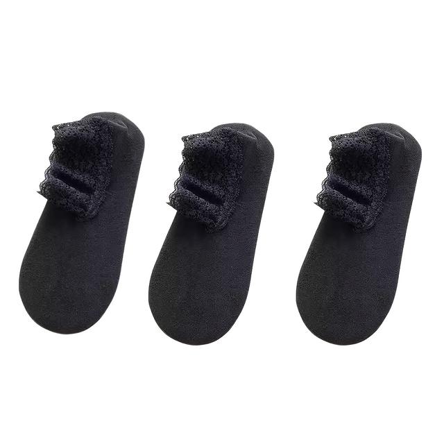 TEMU 3/5/6 Pairs Of Lace Decorative Home Floor Socks, Anti-slip Comfortable Slippers For Autumn And Winter, Women's Socks Christmas Gift Holiday Present