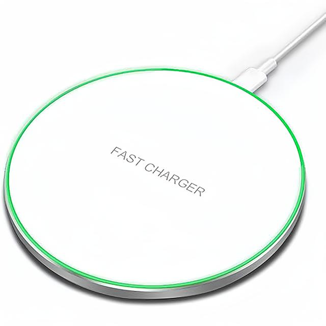 TEMU Smooth Wireless Charger Pad, Wireless Charging Compatible With Galaxy S24/s23/s22/s22+/s21/s20/s10, Fast Charger Compatible With Phone 17/16/15/14/13/12/11 Series, Cable Is Included