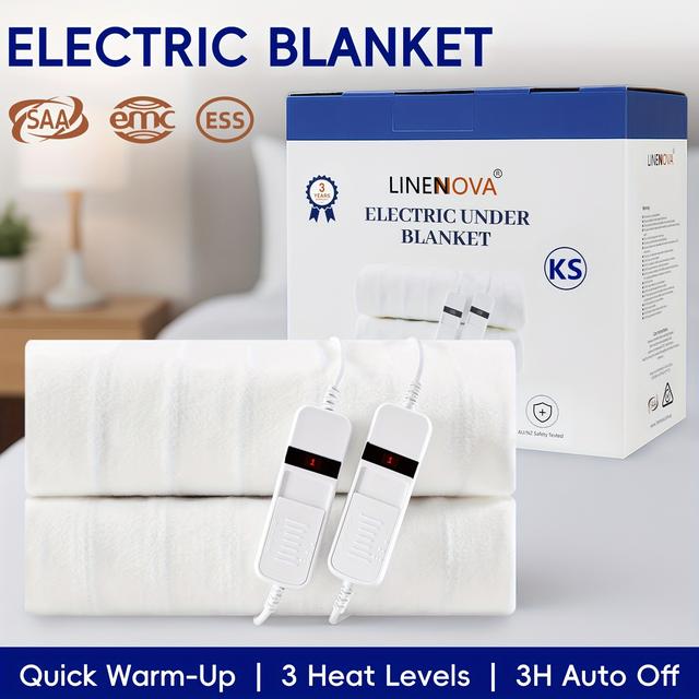 TEMU Electric With 3 Heat Settings, Protection & 3-hour Auto Off, (d/q/k Sizes), Safe & Reliable Warmth Underblanket For Cold Nights