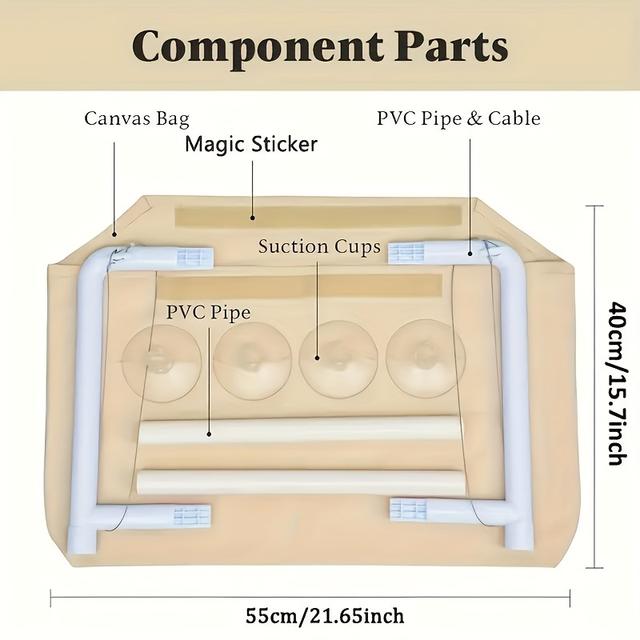 TEMU 고양이 해먹, 흡착판으로 걸이용, 고양이 선사용 플랫폼