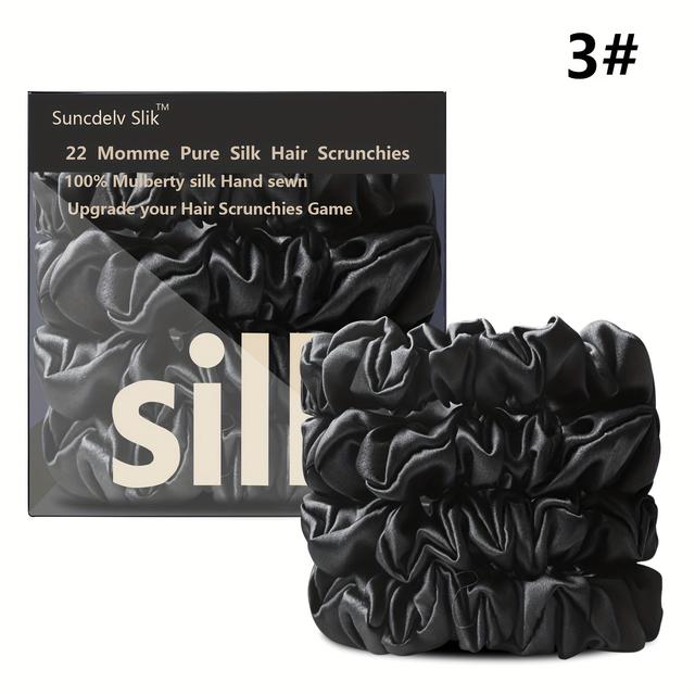 TEMU Set Of 4 Handmade Hair Scrunchies Made From , Designed For Women And. Hair Ties Come In Solid Colors And Have A Width Of 2 Cm