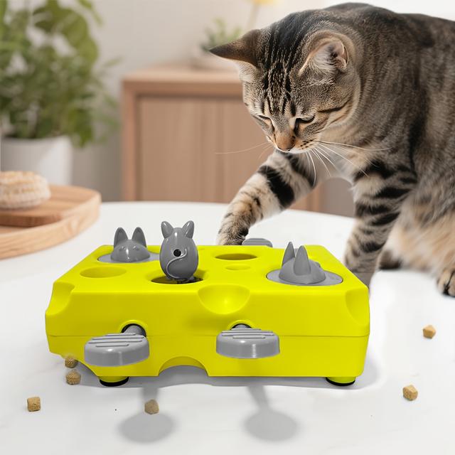 TEMU Ein verspieltes Puzzle-Spielzeug für Katzen, das langsam Futter ausgibt
