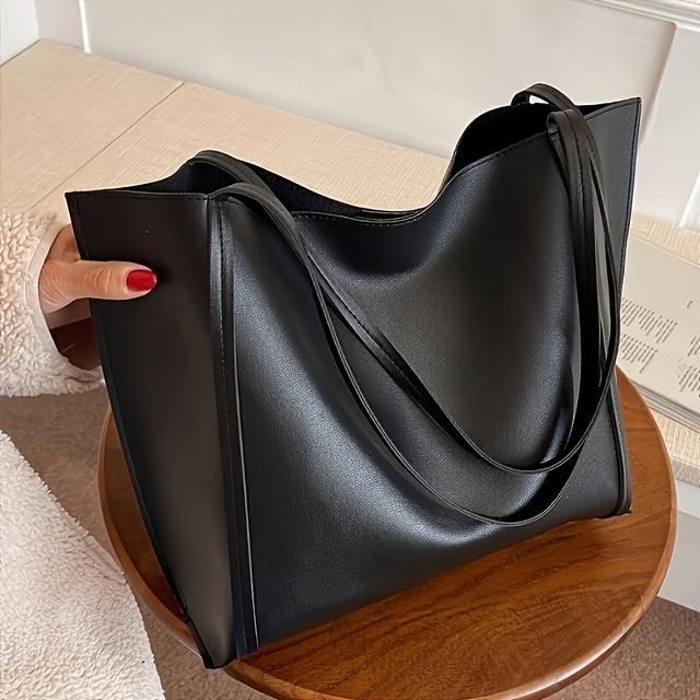 TEMU 1 Simple Handbag - Large Capacity Lightweight Shoulder Bag, Elegant Daily Work Bag, A Must For , For Christmas, Mother's Day, , Exquisite Design.
