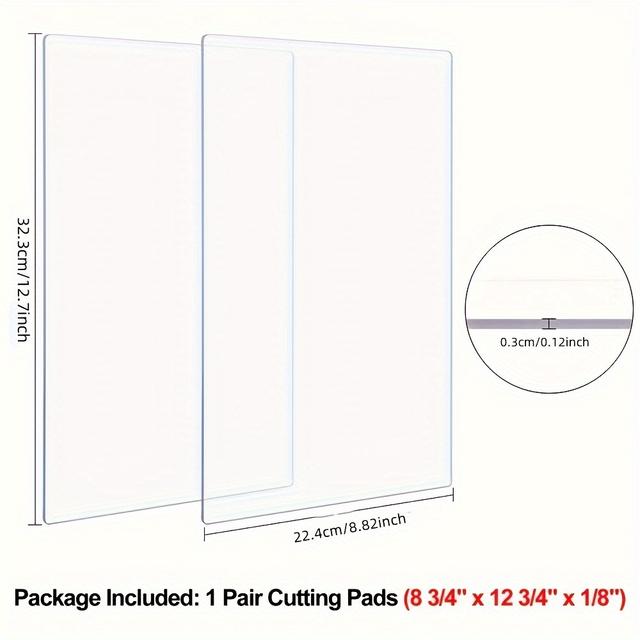 TEMU 1 Pair Clear Polycarbonate Plastic Cutting Pads Compatible With Bsp & Bs Switch Plus Die Cutting Machine Die Cutting Embossing Machine