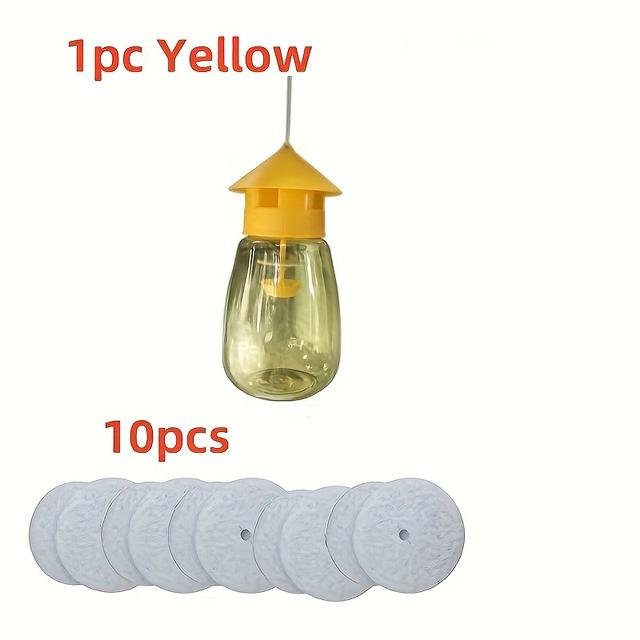 TEMU 11 db sárga gyümölcslégycsapda készlet, kerti kártevőfogó édesburgonya és zöldségszámokhoz, ideális gyümölcsfák védelmére | Könnyen figyelhető, újrahasználható és fenntartható gyümölcslégycsapdák