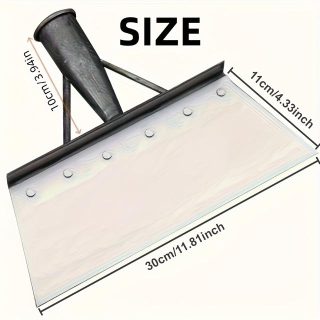 TEMU 1 Durable Stainless Steel Garden Shovel, , Easy To Clean Moss And Weed Removal, Snow Clearing Tool For Outdoor Gardening And Yard Maintenance, Suitable For All