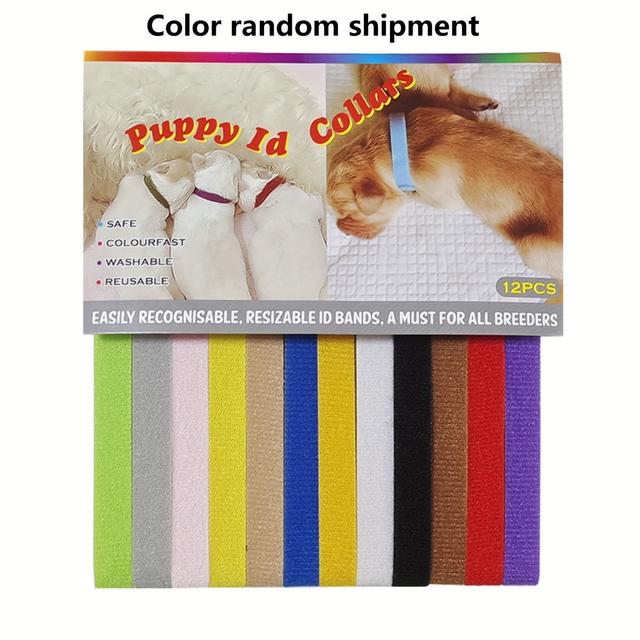 TEMU Colours Puppy Whelping Collar Pet Kitten Identification Collar Tags Oz